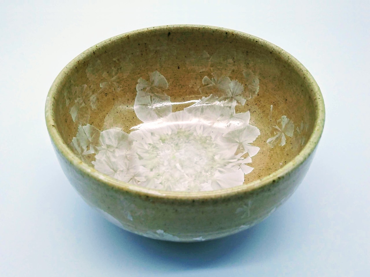 玻璃結晶 白 碗